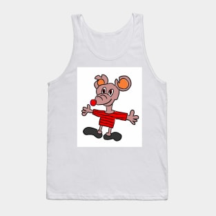 Comic Animation Abstract House Mouse Pop Art Print Tank Top